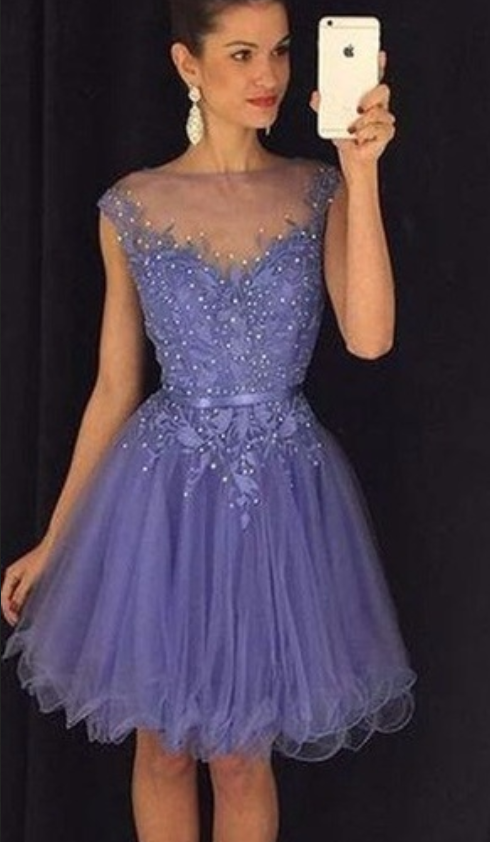 Short Prom Dress Purple