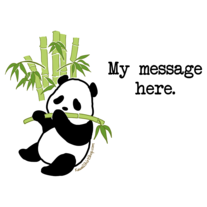 Ladies' T-Shirt - Personalized Kawaii Eating Panda