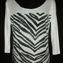 Off the Shoulder Zebra Print Shirt-Victoria Secret PINK