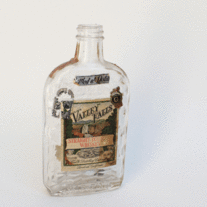 Valley Falls Whiskey Bottle with Paper Label
