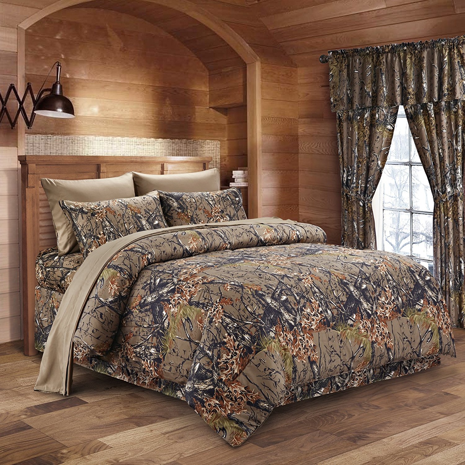 the woods natures natural brown camouflage queen 7pc premium luxury camo sheets queen
