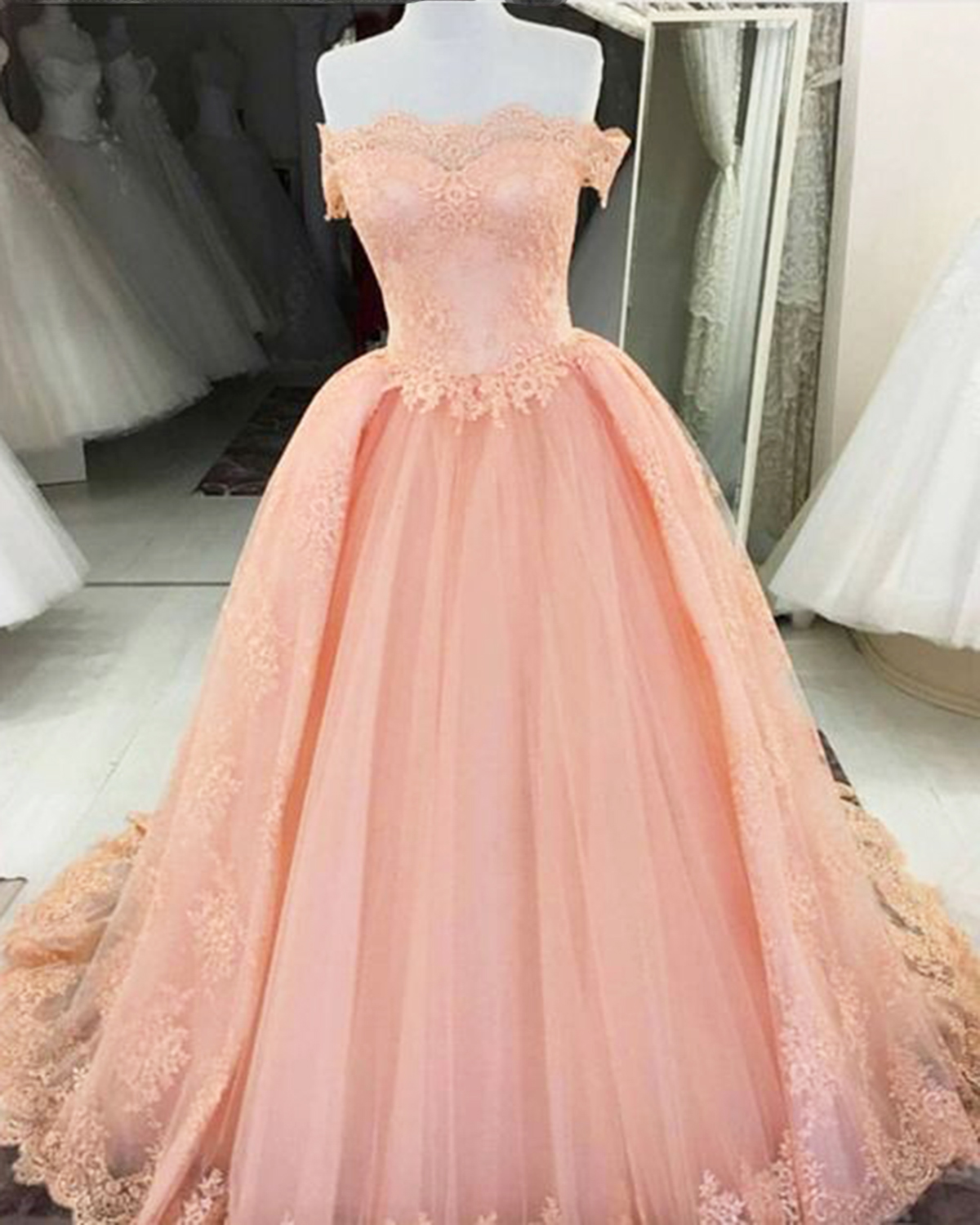 Peach Colored Prom Dresses