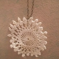 Geometric Circles Doily Necklace