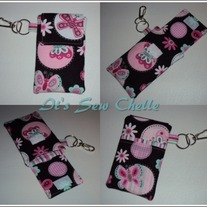 Pink & Black Butterfly Cell Phone Case