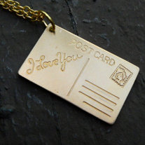 I love you Postcard Necklace