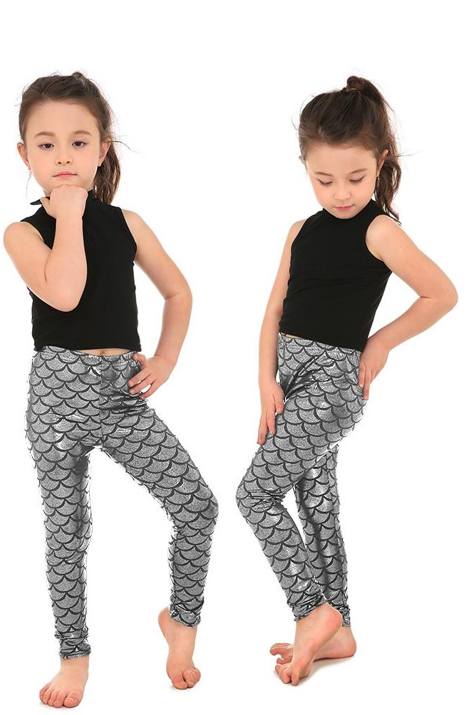 Silver Mermaid Leggings Kids/Girls on Storenvy
