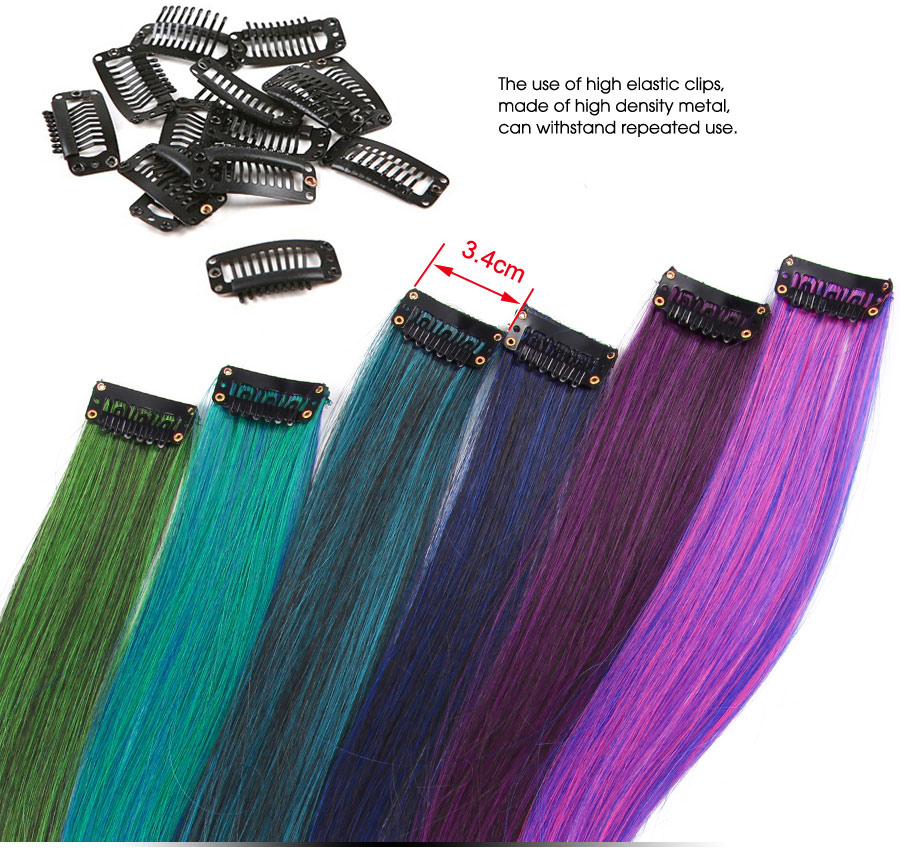 50cm Single Clip In One Piece Hair Extensions Synthetic Long Straight Ombre Grey Blonde Red Hair 50cm Single Clip In One Piece Hair Extensions Synthetic Long Straight Ombre Grey Blonde Red Hair