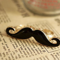Hipster Moustache Double Finger Ring