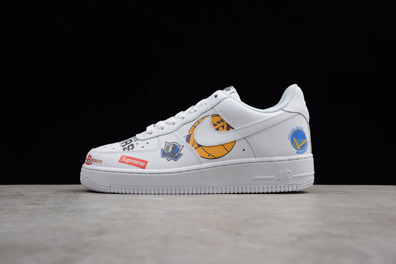Nike x Supreme x NBA Air Force 1 Mid 07 white AF1 sneakers on Storenvy