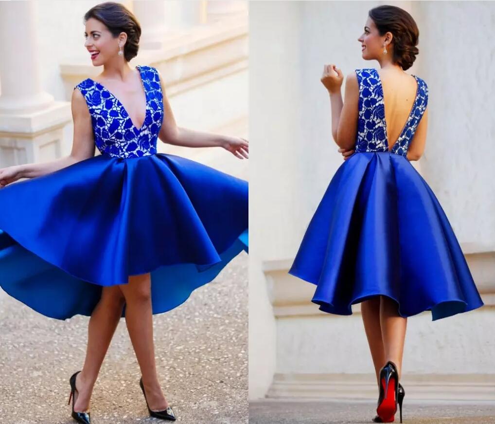Royal Blue High Low Dress