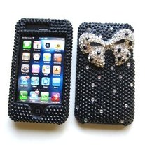 Rhinestone Bow Caze (iPhone 3G/3GS)
