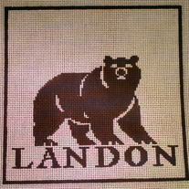 Landon School Pillow Canvas on 13 Mesh