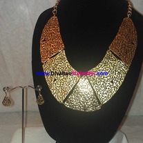 Gold Plate Necklace Set