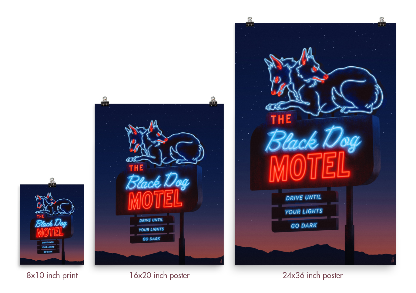 The Black Dog Motel Print · DAPPERMOUTH · Print Shop