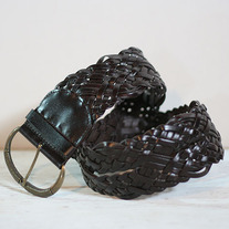 Wide Faux Leather Belt