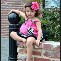  PINK ZEBRA BUTTERFLY SET Swing Top Dress and Ruffle Bloomer Shorts