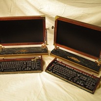 Custom Built Vintage - 20inch Widescreen LCD Monitor-Wireless Keyboard-Mouse Combo ...Victorian Steampunk