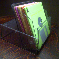 Vintage Floppy Disc Coaster Set w/ Case