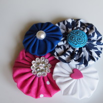 Pink and blue cluster with bling