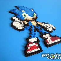Sonic the Hedgehog Perler Bead Decoration