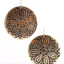 Round Flower Earrings
