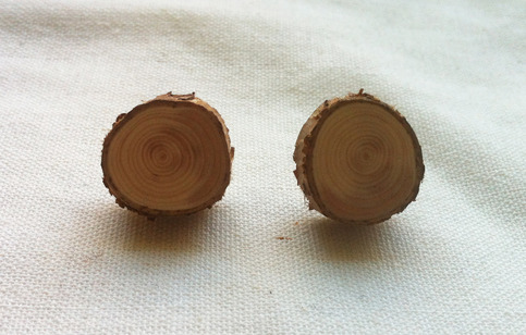 Wood Post Earrings