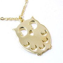 Little Golden Owl Necklace
