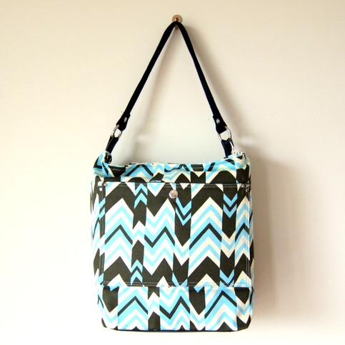 Zippered Chevron Hobo Bag - Mother's Day Special - Was $75 Now $50 