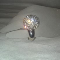 Silver Mirror Ball Ring