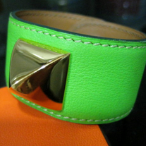 HERMES "Medor" Bracelet Green Leather! GORGEOUS!!!! "For a true fashionista ;)"