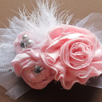Pink and Feather headband