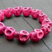 Small Pink Skull Bracelet