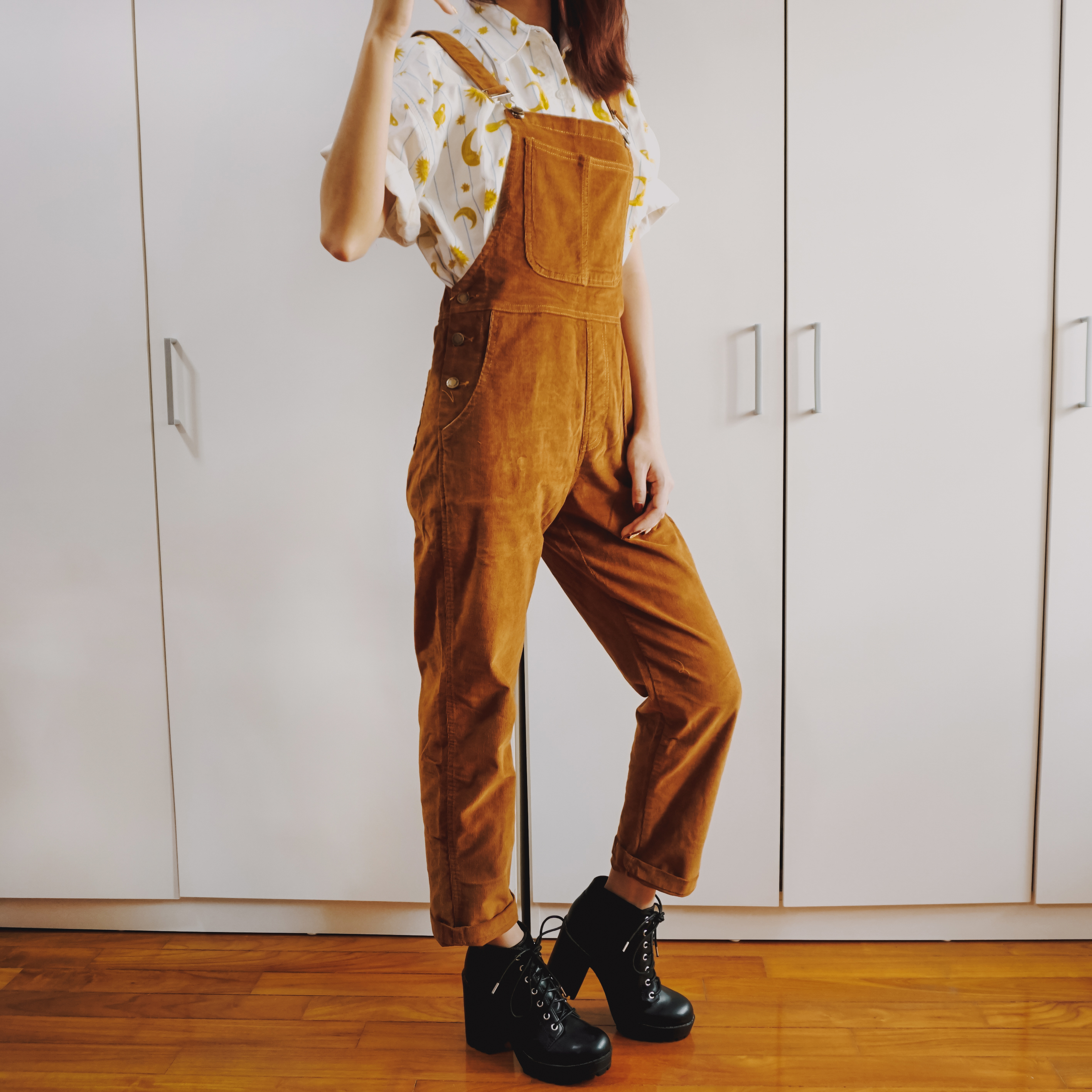 mustard overalls