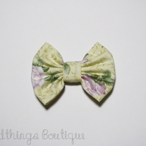 Purple & Yellow Floral Bow