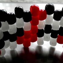 Red/Black/Glowing Music Note Cuff 