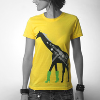 Women's Fashionista Giraffe - Yellow