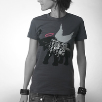 Women's Winged Elephant - Dark Grey