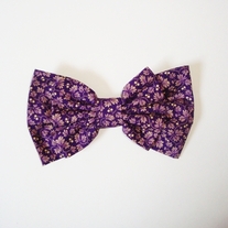Eggplant Violet Floral Bow