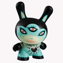 Tara McPherson BLUE 20" Black Heart of Gold Dunny