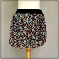 Printed Short Bubble Skirt