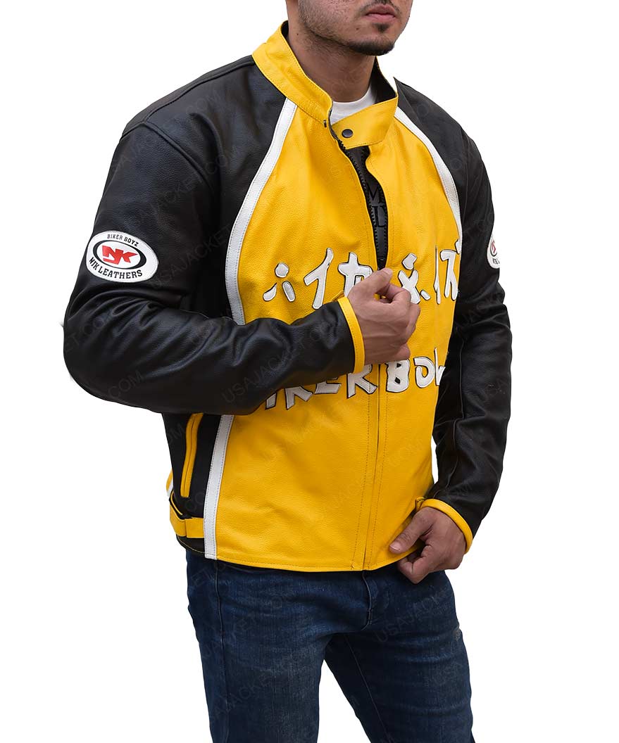 Biker Boyz Yellow Motorcycle Leather Jacket · leatherworld2014 · Online