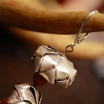 Woven Flat Round Saucer Earrings