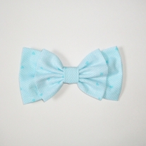 Sky Blue Mini Hearts Bow