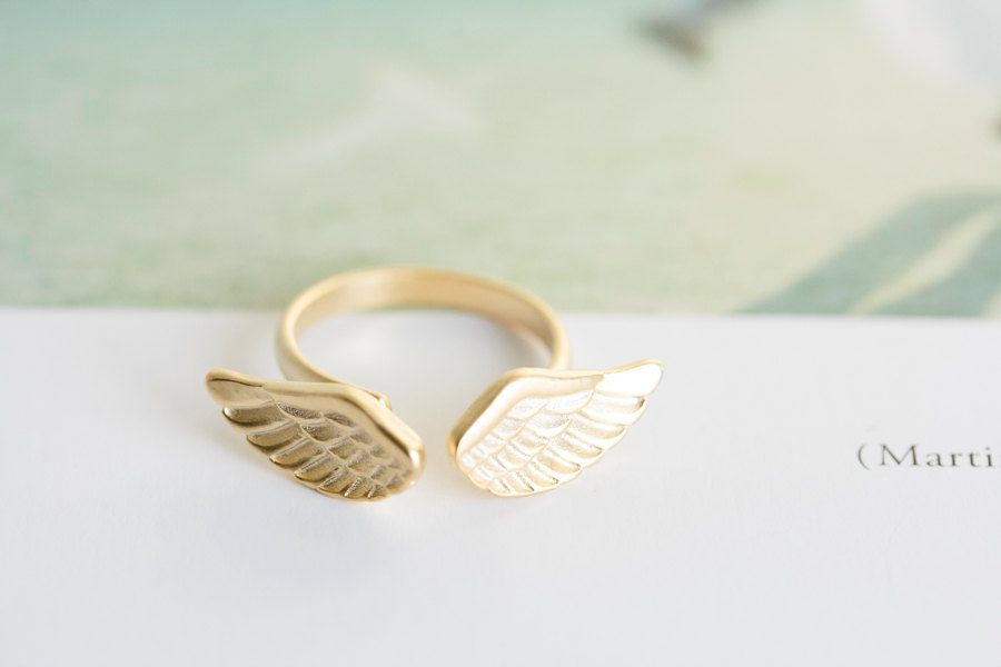 Icarus wing ring/unique ring/adjustable ring/knuckle ring/stretch ring