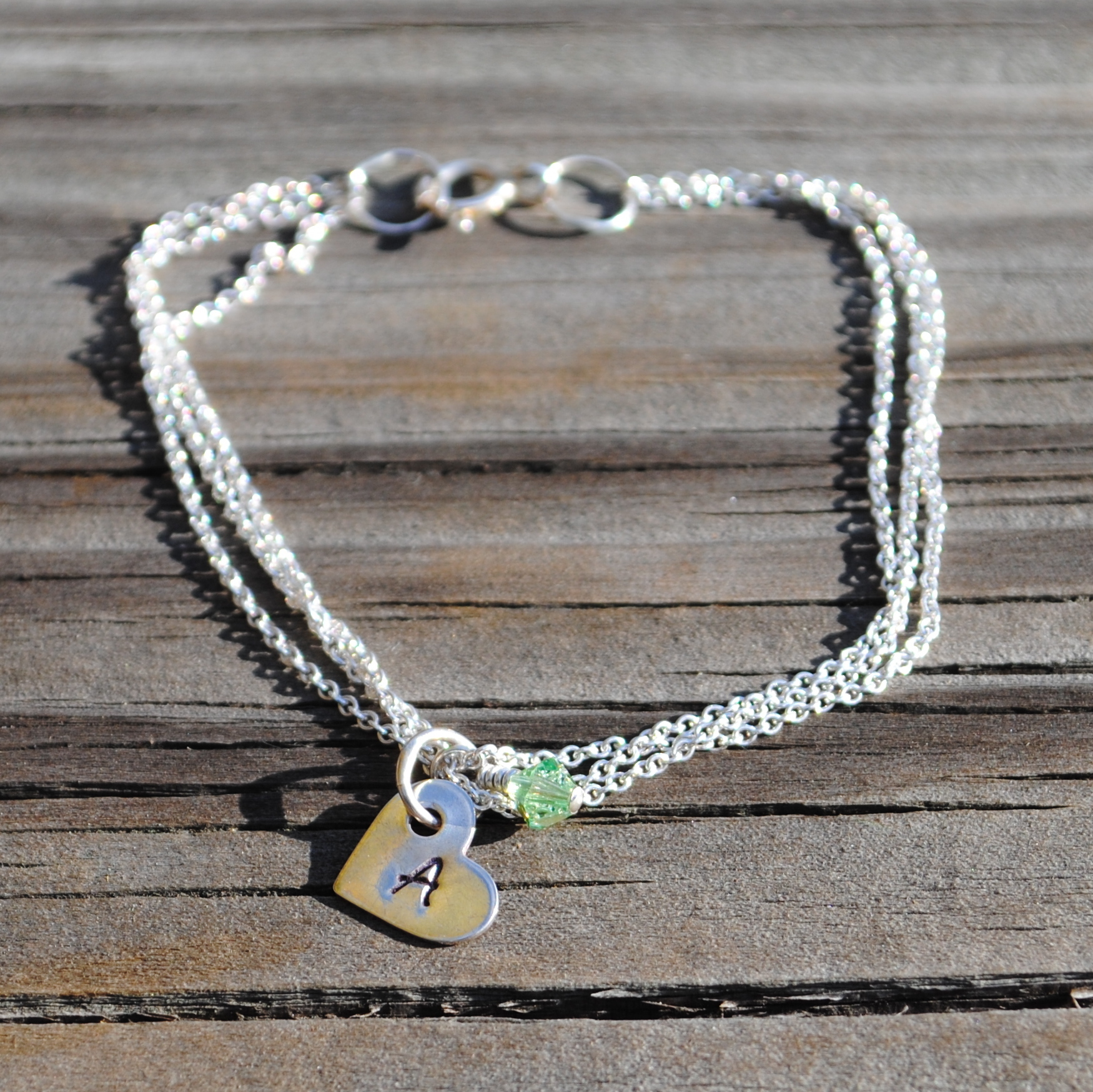 Custom Initial Charm Bracelet on Storenvy