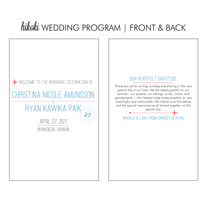 printable wedding program | hikoki