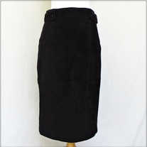 Long Silky Suede Pencil Skirt