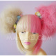 "Cotton Candy" Two-Tone Split Pink / Blonde Sweet Lolita Wig Set - Thumbnail 3