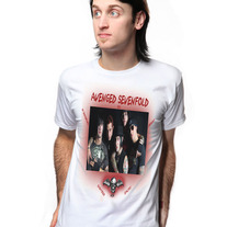 ROCKER STYLE ORIGNAL M.SHADOWS AVENGED SEVENFOLD WHITE T-SHIRT MENS