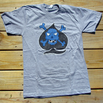 Skully Spade T- Shirt - Mens - Grey